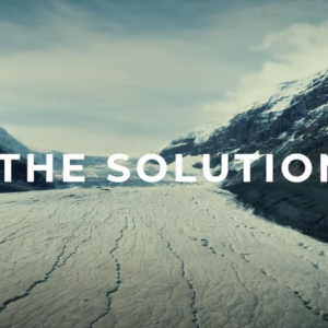 text the solution over background of snowy valley