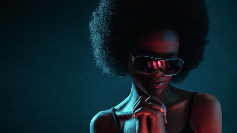 black woman wearing sunglasses